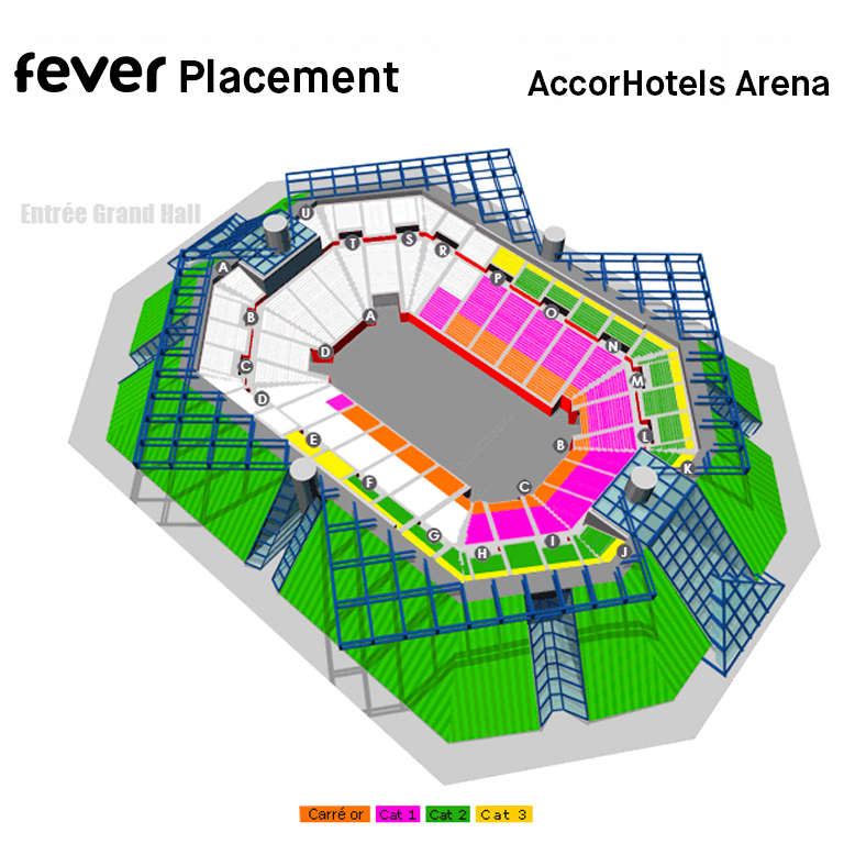 Gradin Accor Hotel Arena Plan Des Places -M- : Lettre infinie, Nouveau spectacle | Fever